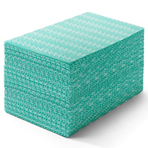 Reusable Cleaning Towels Reusable Cloths Dish Cloths, 50 Count Multi-Purpose Handy Towel, Disposabel Dry Kitchen Wipes, Durable, Absoebent, Dry Quickly, Green, Handi Wipe - color: Green,50 Pcs