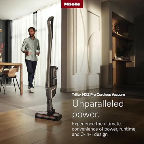 Miele Triflex HX2 Pro Self-Standing Cordless Stick Vacuum Cleaner, 120 min runtime, Infinity Grey PearlFinish / Rose Gold