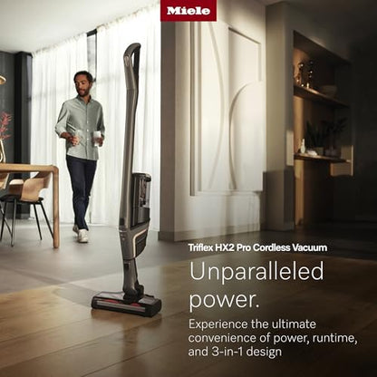 Miele Triflex HX2 Pro Self-Standing Cordless Stick Vacuum Cleaner, 120 min runtime, Infinity Grey PearlFinish / Rose Gold
