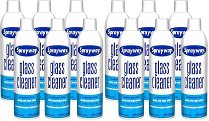 Sprayway Glass Cleaner with Foaming Spray for a Streak-Free Shine for Home and Automotive Use,19 oz.,(Pack of 12) - size: 19 Fl Oz (Pack of 12)