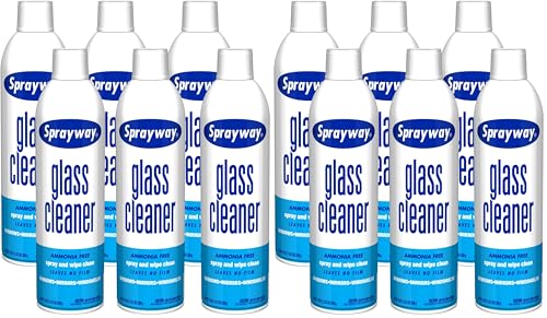Sprayway Glass Cleaner with Foaming Spray for a Streak-Free Shine for Home and Automotive Use,19 oz.,(Pack of 12) - size: 19 Fl Oz (Pack of 12)