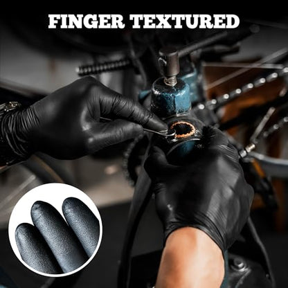 TitanFlex Disposable Nitrile Exam Gloves - 6-mil, Black, Small 100-ct Box, Heavy Duty, Latex Free, Food Safe for Cooking & Food Prep - color: 01 6mil (100ct), size: Small