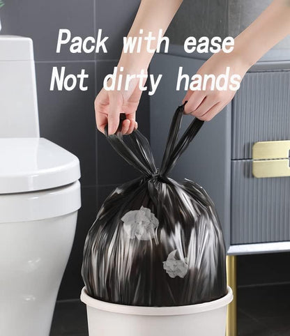 4 Gallon Trash Bag,Small Black Trash Bags 200 Counts Thicken Value Bathroom Trash Can Bin Liners,Small Garbage Bags with Handles for Kitchen Bathroom Office Waste Basket - color: Black, size: 1 Count (Pack of 200)