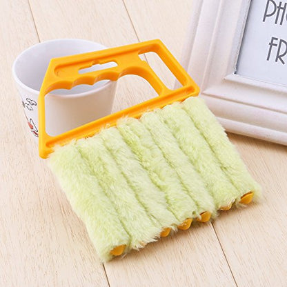 Mini Blind Cleaner, 4-in-1 Dusting Tool with Microfiber Rollers for Horizontal and Vertical Blinds, Washable and Reusable Window Blind Duster for Home, Office, and RV