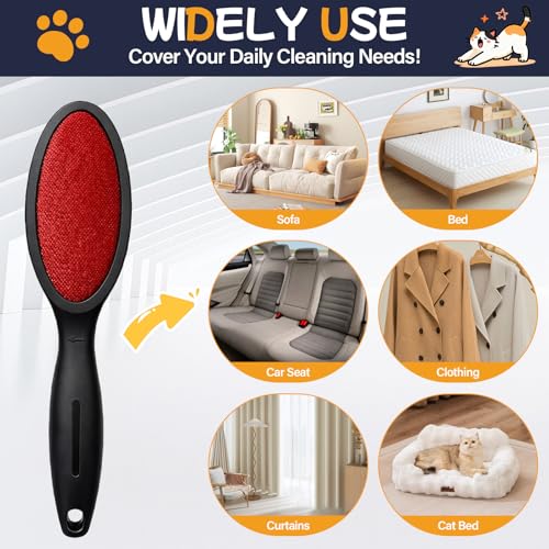 3 Pack Double Sided Magic Lint Remover Brush for Pet Hair, Reusable Velvet Fabric Lint Brush for Clothes, Couch Furniture & Upholstery, Dog & Cat Fur Remover - color: Lint Brush - 3 Pack