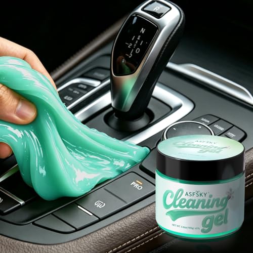 ASFSKY Car Cleaning Gel (Green,Magnolia) Cleaning Putty Universal Dust Cleaning Car Interior Cleaner Keyboard Dust Remover Car Slime Gifts for Women Girl Men（1 Pack） - color: Light green