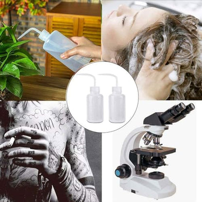 Wash Bottles - 2pcs 250ml Safety Watering Tools, Economy Plastic Squeeze for Medical Label Tattoo Supplies Green Soap Cleaning Washing - size: 2x250ml
