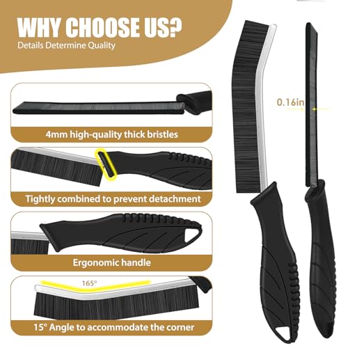 4Pcs Crevice Cleaning Brushes for Household Use, Grout Cleaner Brush, Hard Bristle Groove, Gap Cleaning Tool, Suitable for Areas Usually Difficult to Reach