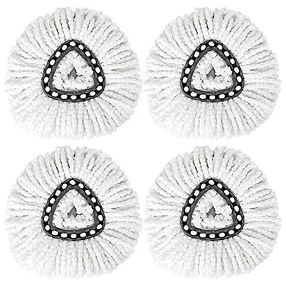 Spin Mop Replacement Heads, Microfiber Spin Mop Refills for O Cedar,Easy Cleaning Mop Head Replacement, Machine Washable,4-Pack