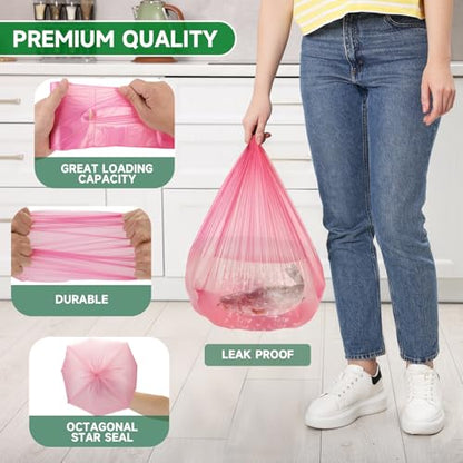 4 Gallon Small Bathroom Trash Bags Biodegradable 100 Count | 4 Gal Mini Garbage Bags,Colorful 15 Liter Waste Basket Liners For Kitchen Office Car Unscented Strong Thick - style: 4gallon Colorful 100