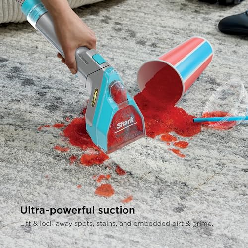 Shark StainStriker HairPro | Portable Carpet, Upholstery & Rug Cleaner | 3 Tools | Self-Cleaning | Perfect for Pets | Ultra-Powerful Stain & Odor Remover | Pet & OXY Solutions | Teal | PX253BRN - style: StainStriker w/ HairPro + 3 Tools
