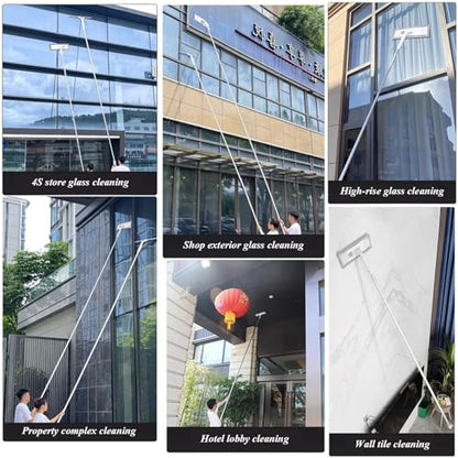 Window Cleaning Tools Professional Cleaner Window Washing Kit with Extension Pole High-Rise Windows Commercial Window Squeegee High-Altitude Exterior Wall Cleaning Tool - size: 411cm/13.5ft
