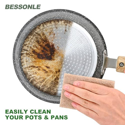 24 Pack Natural Scouring Pads - Heavy Duty Scrubbing Pads for Dishes - Non-Scratch - Reusable - Natural, Eco-Friendly, Biodegradable Sisal Fibers Sponges for Dishes, Compostable