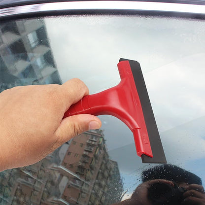 CYBERNOVA 2pcs Multi-Purpose Rubber Scraper Squeegee Ice Scraper for Window,Shower,Car,Door, Glass Water & Snow Removal – Non-Slip Plastic Handle