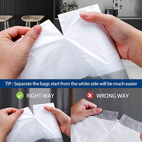 1 Gallon 100 Counts Mini Strong Drawstring Trash Bags Garbage Bags by RayPard, fit 3-4 Liter Small Trash Can, Tiny Waste Basket Liners for Home Office Bathroom Bedroom Car, White - style: 100-1 Gallon-White