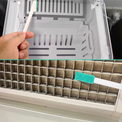 10Pcs Ice Maker Cleaning Brush Kit- 8 Pcs Crevice Cleaning Brush and 2 Pcs Drain Pipe Brushes Small Cleaning Tools for Tight Spaces Corner