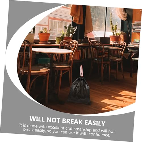Abaodam 75pcs Heavy Duty Drawstring Trash Bags Thick Degradable Garbage Bags for Home Kitchen Office Unscented Rubbish Liners with Strong Load-bearing and Odor Barrier Design