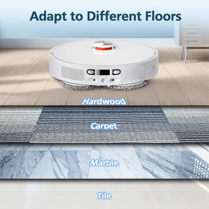 6-Pack Mop Pads for Dreame L40 Ultra/X40 Ultra/X50 Ultra/L50 Ultra/L10S Ultra/ L10s Pro Ultra Heat/L10S Ultra Gen2/L40S Ultra/X30 Ultra/L10 Ultra Robot Vacuum, Washable Microfiber Replacement Pads