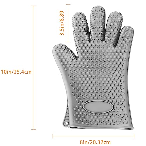 Pet Hair Remover Gloves - Sticker Gloves Clean Pet Hair on Furniture with Ease, Suitable for Soft and Irregular Surfaces. Such as Sofas, Pillows, Mattresses, Cat Trees. (Silicone, Grey(2 PCS)