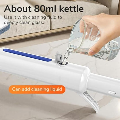 CHNLML Squeegee for Window Cleaning with Spray and 3 Pads, 2024 New Double-Sided Spray Expansion Window Cleaner, Dual Side Mist Detachable Assembly Glass Cleaning Mop for Indoor Outdoor High Window