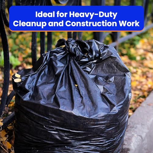 Berkley Jensen Heavy Duty Contractor & Industrial Bags - 42 Gallon, 32 Count - Black Contractor Trash Bags - 3 Mil Thick, Tear & Puncture Resistant - Ideal for Construction Cleanup & Professional Use - size: 32 count (Pack of 1)