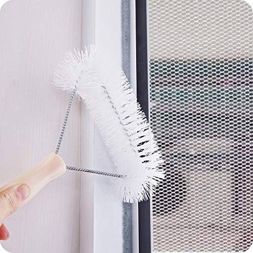 1 Piece Window Screen Cleaning Brush Screen Window Brush Screen Window Cleaning Brush Multifunction Removal Dust Brush Cleaner Brush Window Cleaner Tool, Beige