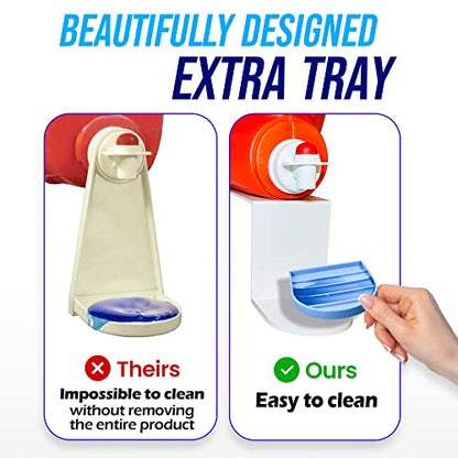Simplation [2 Pack] Laundry Detergent Cup Holder, Detergent Drip Catcher (Upgraded Drip Tray), No More Mess or Leaks, Slide_Style - style: Slide Style