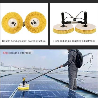 Solar Panel Cleaning Kit, Electric Solar Panel Brush, 11.5Ft-24.6Ft Water Fed Rod Kit, Window Washing Kit with Extension Rod, Special Roof Water Brush,Dual-Purpose-5.5M,Mains Electricity-3.5M - color: Mains Electricity, size: 3.5M