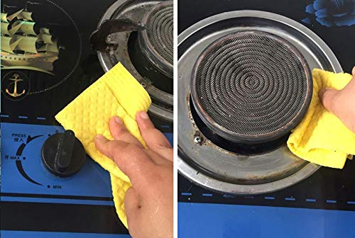 Reusable Cleaning Cellulose Sponge Cloths Absorbent Wipes Clean Kitchen Car Dish Eco-Friendly Dishcloth Hand Towel Auto (2 Pack (10pcs)) - style: 10pc - Vacuum