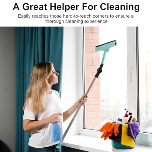 2 Pcs Universal Joint Angle Adaptor for Telescoping Extension Pole, Broom Handle Adapter Compatible with Many Standard Threaded Tip, Attach to Duster Perfect for Outdoor and Ceiling Cleaning