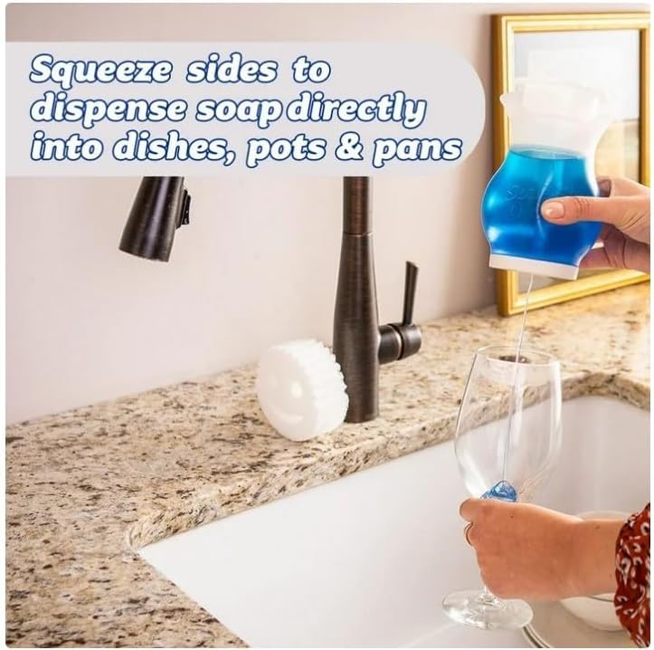 Soap Dispenser ~ Soap Daddy Dispenser for Kitchen, Refillable, BPA Free Plastic, White, 1 Count