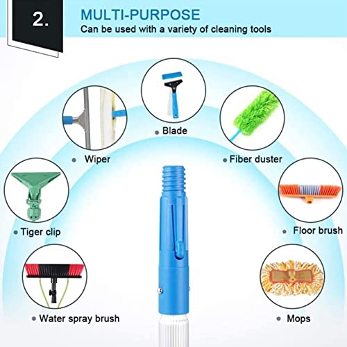Water Fed Pole Kit, Extendable Window Cleaning Pole Water Fed Telescopic Brush Professional Cleaning Equipment Washing Equipment Cleaning Conservatory Roof Solar Panel - color: 30cm Brush Head, size: 5.4m