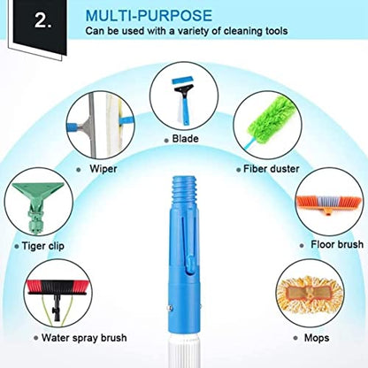 Water Fed Pole Kit, Extendable Window Cleaning Pole Water Fed Telescopic Brush Professional Cleaning Equipment Washing Equipment Cleaning Conservatory Roof Solar Panel - color: 30cm Brush Head, size: 5.4m