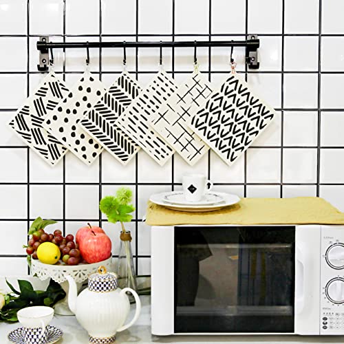 Swedish Dishcloths for Kitchen,6 Pack Black Minimalist Swedish Dish Towels,Cellulose Sponge Cloths,Non Scratch Reusable Paper Towels Biodegradable and Reusable Kitchen Dish Rags - color: Black