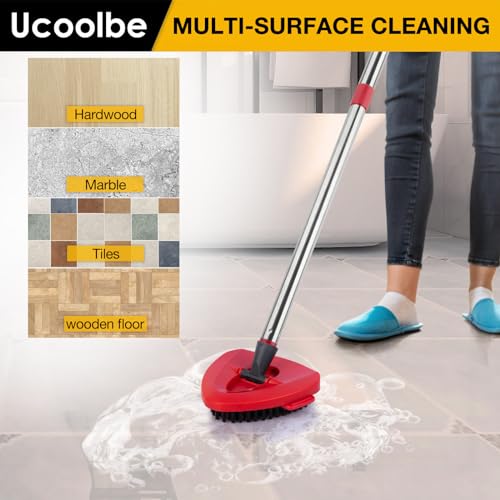 Spin Mop Scrub Brush for O-Cedar EasyWring 1 Tank System, Scrubber Brush Replacement Head with Stiff Bristle, Great for Bathroom, Kitchen, Pool, Glass and Tile Walls, No Include Mop Handle and Base - size: 1-Tank Scrub Brush(1pcs)