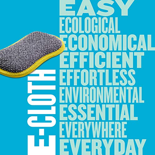 E-Cloth Washing Up Pad, Premium Microfiber Non-Scratch Kitchen Dish Scrubber Sponge, Ideal for Dish, Sink and Countertop Cleaning, 100 Wash Guarantee, Yellow, 1 Pack - color: Yellow, size: 1 Pack