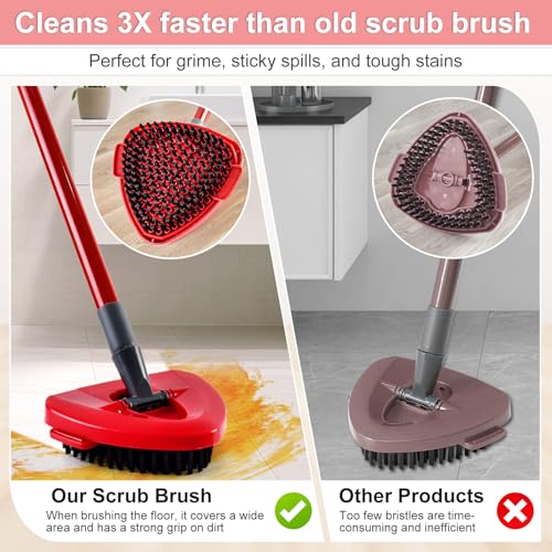Mop Heads Replacement for Ocedar, Mop Replace Head for Ocedar EasyWring 1 Tank, Microfiber Spin Mop Refills, Include 2 Mop Replacement Head Deep Cleaning, 1 Mop Base and 2 Upgraded Scrubber Mop Head - size: 2 Mop Head & 1 Base & 2 Upgraded Scrubber