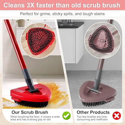 Mop Heads Replacement for Ocedar, Mop Replace Head for Ocedar EasyWring 1 Tank, Microfiber Spin Mop Refills, Include 2 Mop Replacement Head Deep Cleaning, 1 Mop Base and 2 Upgraded Scrubber Mop Head - size: 2 Mop Head & 1 Base & 2 Upgraded Scrubber