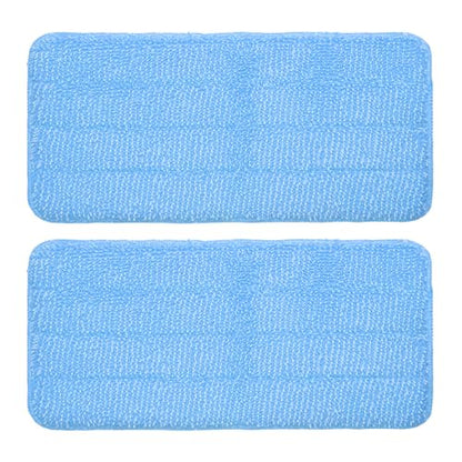 uxcell 2Pcs Microfiber Mop Pads, 11.8x5.5 Reusable Replacement Flat Mop Pad Refills with Hook-and-Loop for Home Office Restaurant Surface/Hardwood Floor Cleaning, Blue - color: Blue