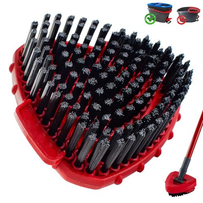 Scrubber Mop Head for Ocedar, Upgrade Scrub Brush for Ocedar, Spin Mop Scrub Brush Head for O Cedar RinseClean 2-Tank, More Bristles Scrub Brush Attachment for Bathroom - size: 1 Pack Scrubber Mop Head-2Tank