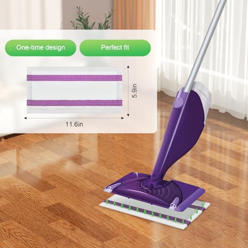 42 Count Disposable for Swiffer Wet Pads Refill Replacement for Swiffer WetJet Spray Mop, Extra Strong Dirt Locking and Water Absorbent, Powerful Stain Removal - size: 42 WetJet Pads New