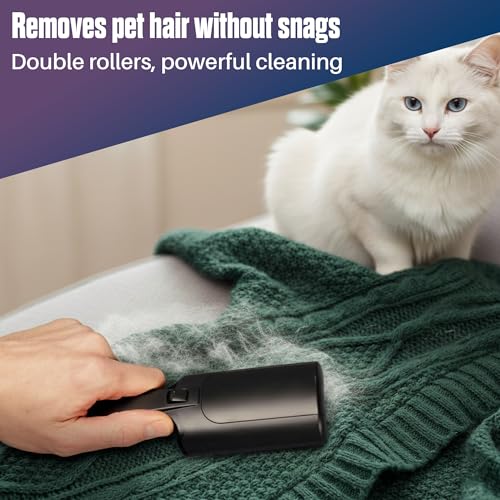 CPHUSA Roller Pet Hair Remover - Reusable Lint Roller Cat and Dog Hair Remover, Portable Multi-Surface Pet Hair Remover for Furniture, Couches, Carpets, Clothing & Bedding