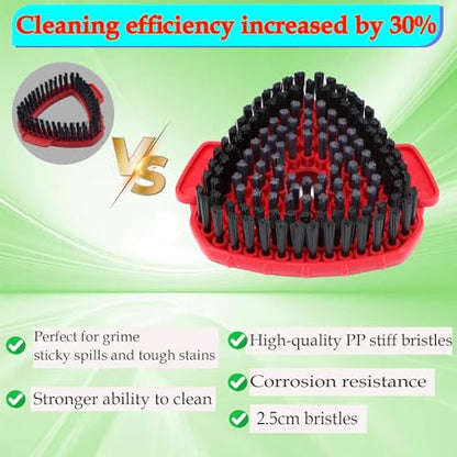 RinseClean Spin Mop Scrubber Replacement Scrub Brush Head Compatible with O Cedar RinseClean 2 Tank, Bathroom and Shower Floor Scrubber Cleaning Scrub Brush Spin Mop Base for Ocedar RinseClean