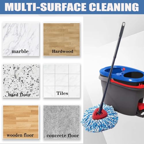 2-Pack Spin Mop Replacement Head for O-Ceda RinseClean Spin Mop Refill 2-Tank System Microfiber Deep Cleaning Machine Washable and Easy-to-Replace - size: 2 Count (Pack of 1)
