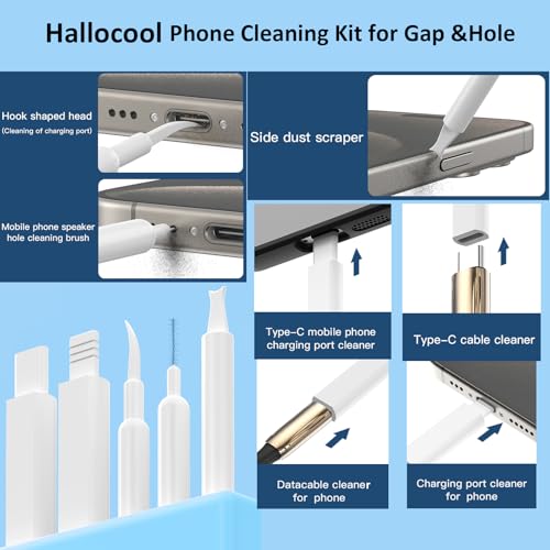 32 in 1 Multi-Functional Cleaning Kit for Electronics Devices, Mobile Phones, Computer, Monitor, Earbuds, Headphones, Laptop, Camera, Lens Portable White Electronic Cleaning Kit (Black) - color: Black
