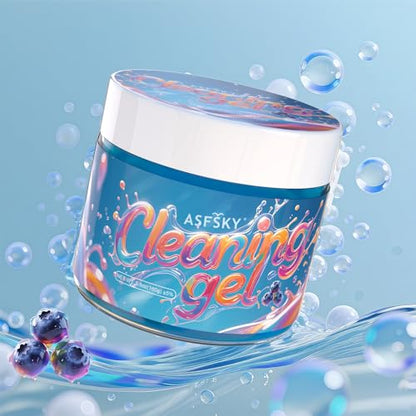 ASFSKY Car Cleaning Gel (Blue,Blueberry) Cleaning Putty Universal Dust Cleaning Car Interior Cleaner Keyboard Dust Remover Car Slime Gifts for Men Women girl（1 pack） - color: blue