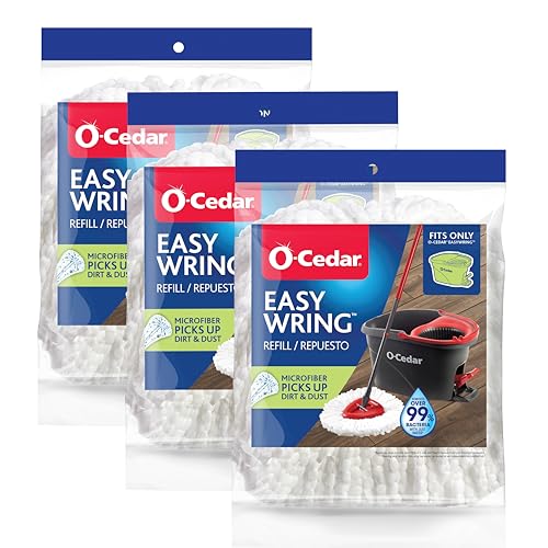 O-Cedar EasyWring Spin Mop Head Refill (Pack of 3) - size: 3 - Pack, style: EasyWring