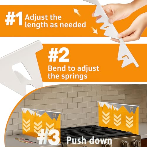 Stainless Steel Stove Gap Covers Set with Magnetic Stove Shelf,Brushes | 2-in-1 kitchen solution with adjustable gap covers and magnetic stove shelf,Brushes for organization & cleaner cooking space - color: Silver/Gray