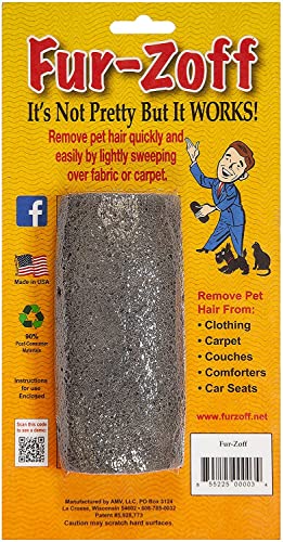 Fur-Zoff Pet Hair Remover - 2 Pack Reusable Cat and Dog Hair Removal Tool for Auto Interior, Bedding, Carpet, Couch, and Furniture