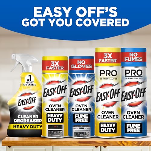 Easy-Off Fume Free PRO size Oven Cleaner Foam, Removes Grease & Burned-On Food, For Ovens, Air Fryers & More 24oz